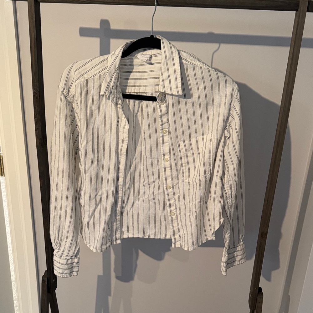 Striped Button-Up Gap Shirt